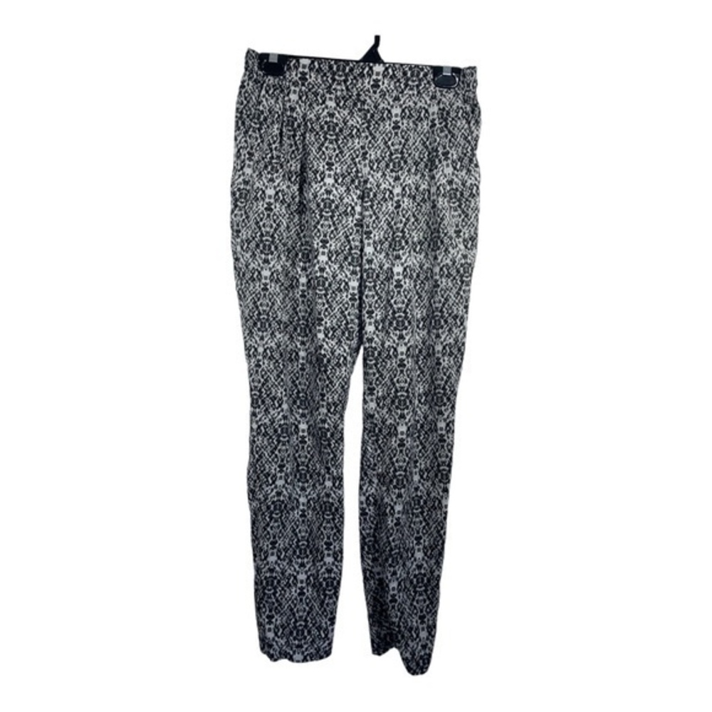 Suzy Shier Womens Cropped Trouser Pants Pull on Animal Print Polyester Size M